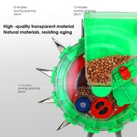 Sembradora Manual de Empuje con Fertilización para Cacahuete, Frijol y Maíz, Uso Agrícola, Largo Alcance, Espaciado de 135-280mm, 5-7cm