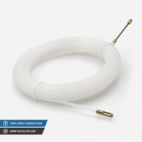 ABUK LTF16 4mm 3mm Tire-fil en nylon non conducteur avec embout à ressort flexible pour câbles électriques