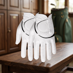 Gants de golf blancs en gros pour hommes et femmes, en cuir Cabretta de qualité supérieure, avec logo personnalisé, respirants, antidérapants, pour le sport et le golf - Product Image 3