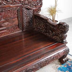 Ensemble de meubles de salon classiques chinois en bois massif d'acajou avec structure à jointures à mortaise et tenon G20230830 - Product Image 4