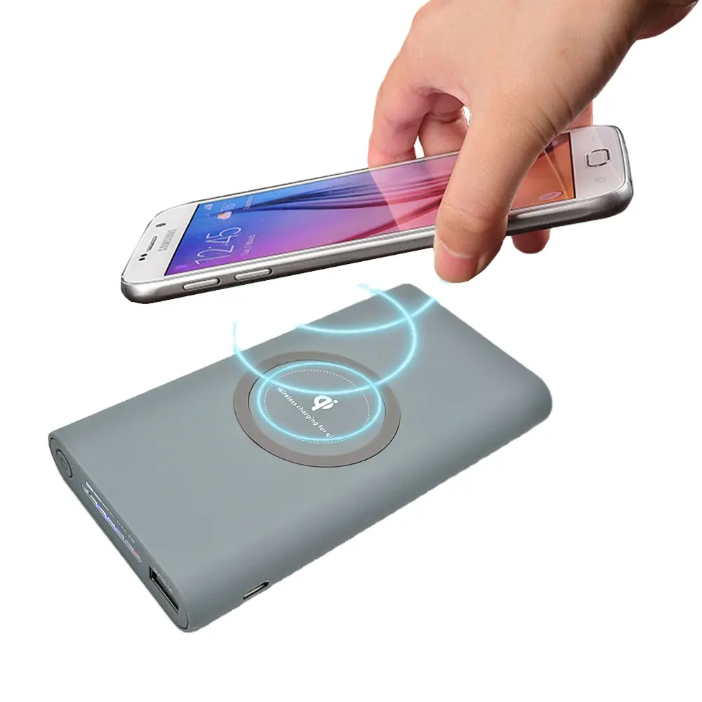 10000mAh Portable Wireless Charger Power Bank Backup Battery for iPhone Samsung