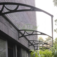 Auvent moderne en aluminium pour extérieur, auvent en polycarbonate pour fenêtre et porte, cadre en plastique, auvent incurvé à faire soi-même, toldos de ventana, fonctionnement manuel