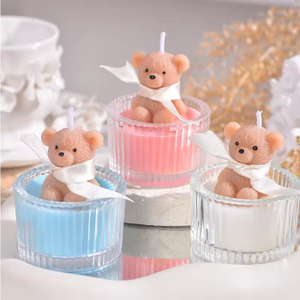 High Quality Home Decor Little Bear Shape Scented <b>Candles</b> Romantic Valentines Gift Handmade Scented <b>Candles</b> - Product Image 1