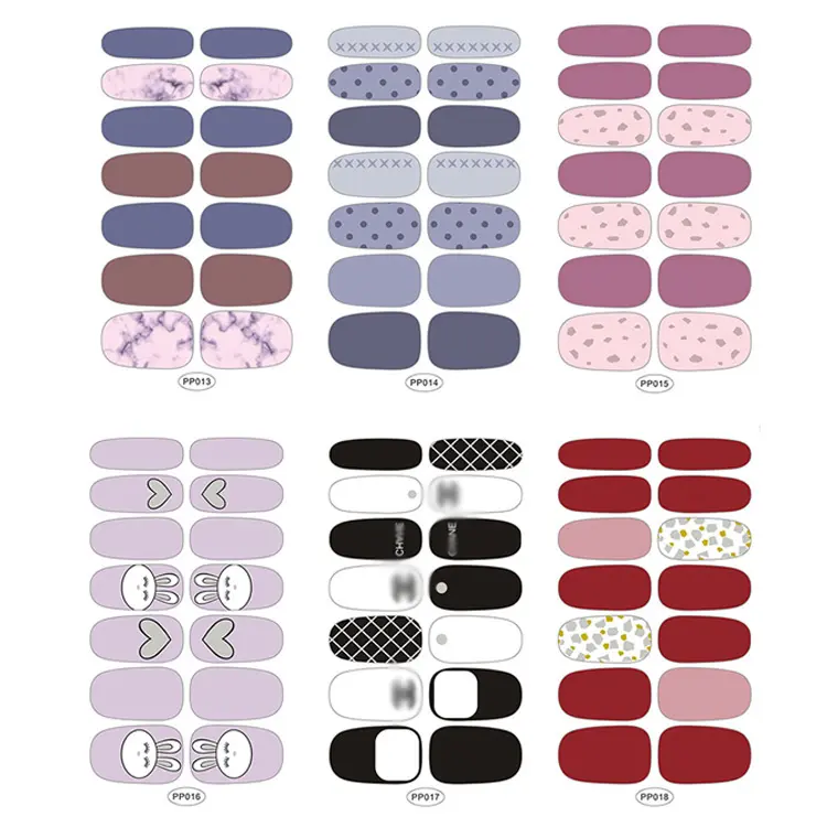 Rubioaroma Custom Gel Nail Wraps Guangzhou Factory Nail Polish Foil Stickers 3D Cartoon coreano Kpop Style Nail File Sticker