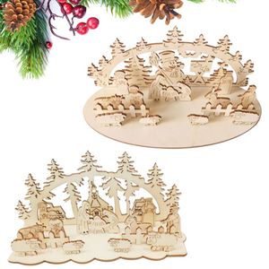 Factory Handmade Ornaments Unique Seasonal Decor <b>Circular</b> <b>Wooden</b> Crafts for Home and Event Dropshipping - Product Image 3