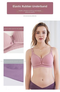 Ensemble soutien-gorge de maternité sans fil en coton respirant à fermeture avant à clipser d'une seule main pour le yoga – Prêt à expédier – Écoresponsable - Product Image 4