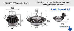 Fabrika Stok Oranı Hız 1 2 Konik Dişli 90 Derece Konik Dişliler Konik Dişli Kesici İçin - Product Image 6