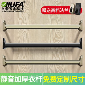 Jiufa Aluminum Alloy Clothes Hanging Rod Thick <b>Wall</b> Silent Wardrobe <b>Cabinet</b> Use - Product Image 4