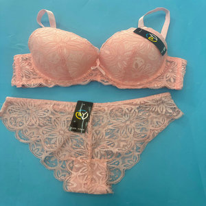 Modello da 1.68 dollari CG048 taglia 36-46 Set di Lingerie pronta taglia Plus Size Push up reggiseno e collant per donna - Product Image 6