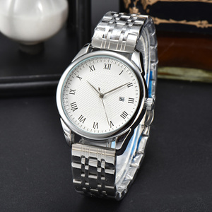 Montre à quartz professionnelle à trois aiguilles avec cadran rond, étanche, bracelet en cuir et boucle en acier inoxydable - Product Image 4