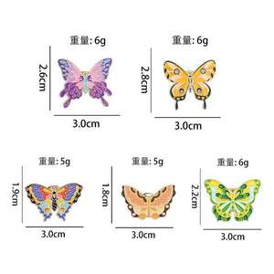 Pin fábrica fabricante personalizado colorido borboleta broches belo metal crachá lapela pino fornecedor personalizado macio esmalte pin - Product Image 6