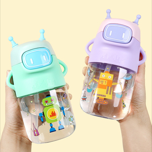 Vaso Infantil de 600 ml con Diseño de Dibujos Animados Personalizado, Correa de Agarre, Pajita de Grado Alimenticio, Resistente a Altas Temperaturas, Portátil, Recubierto de <span class=keywords><strong>PC</strong></span> - Product Image 5