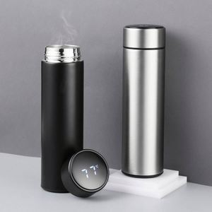 Thermos à double paroi à isolation sous vide numérique 500 ml, gobelet en acier inoxydable, bouteille d'eau intelligente pour café avec affichage de la température LED - Product Image 2