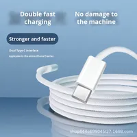 Câble de charge et de données double extrémité 3A pour Apple Type-C, tressé, charge ultra-rapide, TPE USB3.0, compatible avec les écouteurs pour iPhone 15-16