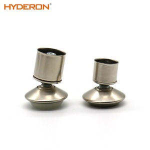 Hyderon Metal Furniture Feet Round Tube Universal Adjustable Spring Loaded Tilting Foot Pad Industrial <b>Hardware</b> Accessory - Product Image 1