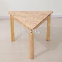 Ensemble table et chaises hexagonales triangulaires en bois Moetry pour enfants avec dispositifs de sécurité pour les salles de classe d'école et de maternelle