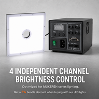 Éclairage LED de vision industrielle à haute puissance, avec trou d'ouverture de 200 mm x 200 mm, indice de protection IP54, lumière du jour 6000K, dimmable