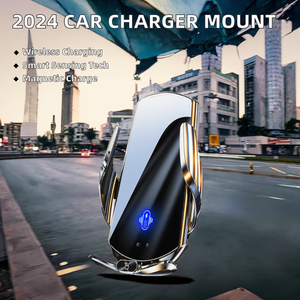 Support de téléphone portable sans fil stable pour voiture, fixation sur grille d'aération, induction, ouverture et fermeture, navigation automobile, vente en gros - Product Image 4