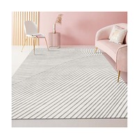 Style Machine-Made Boucle Pile Paillasson Boho Print Anti-Slip Living Room Carpet Thickness 3D Plant Printing Non-Slip Backing