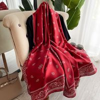 Nouvelle Collection : Foulards et Châles en Soie Polyester à Motifs Floraux pour Femmes – Style Rétro, Imprimé Cachemire, Toucher Soie – Vente Flash