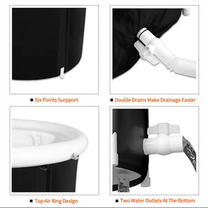 Baignoire <span class=keywords><strong>pliable</strong></span> portable pour adultes, spa en tissu de nylon épais et baignoire à glace, conception autoportante - Product Image 2