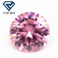 Pierres précieuses artificielles en zircon cubique rose 5A, taille ronde de 0.8mm-20mm, en vrac, découpées à la machine, pierres CZ pour la fabrication de bijoux, offre spéciale