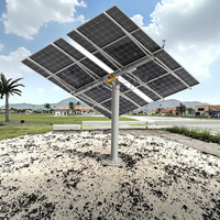 Seguidor Solar de Diseño Inteligente de un Solo Poste, Fácil de Instalar, Soporte de Seguimiento de Paneles Solares, Sistema de Seguimiento Solar Eficiente