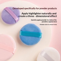Houppette de maquillage en velours cristal style influenceur, à fibres courtes, forme irrégulière, pour poudre sèche, douce et respectueuse de la peau, pour fixer le maquillage