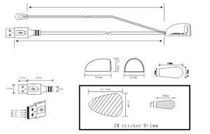 Cable Extensor IR USB, Repetidor Infrarrojo, Receptor Transmisor para Decodificador de <span class=keywords><strong>TV</strong></span>, Cable Repetidor IR Alimentado por USB - Product Image 6