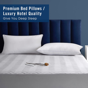 Oreiller de lit de collection hôtelière de taille standard <span class=keywords><strong>pour</strong></span> <span class=keywords><strong>dormir</strong></span>, oreillers <span class=keywords><strong>pour</strong></span> dormeurs sur le dos, le ventre et le côté, oreillers doux et soutenants, lavables - Product Image 5