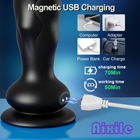 Vibrateur anal ondulatoire, masseur de prostate, plug anal, jouet sexuel pour adultes, pour hommes, femmes, couples, 10 ondulations, 10 vibrations, perles anales