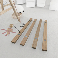 Marcos de pared de madera de roble magnético, sistema colgante de impresión de imágenes para decoración del hogar para mapas de Navidad, rollos de lienzo, cajas de manualidades de madera