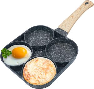 Sartén de huevos antiadherente, saludable, de cuatro agujeros, <span class=keywords><strong>para</strong></span> desayuno, tortilla de tortitas <span class=keywords><strong>para</strong></span> todos los servicios - Product Image 6