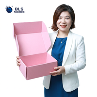 Direktlieferung ab Werk: Gewellte Rosa Kartonbox, Quadratische Geschenkbox, Faltbare Premium-Kleidungsbox, Bedruckte Kraftpapier-Verpackung nach Maß