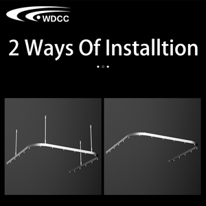 Nhôm Bệnh Viện Tủ Rèm Theo Dõi Nhôm Chia Giường Bệnh Viện Trần Mountes Uốn Bức Màn Sắt Với Nối Dài Que - Product Image 6