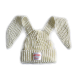 Thỏ Dệt Kim <span class=keywords><strong>Beanie</strong></span> Mùa Đông Phụ Nữ Dễ Thương Tai Thỏ Slouchy Beanies Ngoài Trời Mềm Ấm Skullies Beanies Biểu Tượng Tùy Chỉnh - Product Image 3