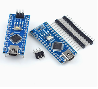 NANO V3.0 con Atmega328p con conector de pin presoldado en la parte de arriba de la parte de abajo de la derecha de la foto de la parte superior de la pantalla de la parte trasera.