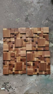 Passi in legno massello mosaico arte della parete per soggiorno & Hotel arredamento elegante mosaico di legno piastrelle per la decorazione della parete interna - Product Image 2