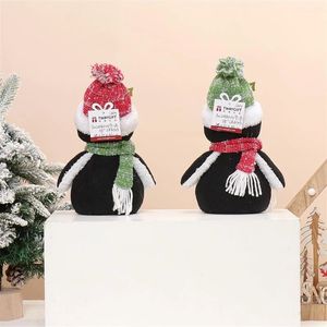 Juego de 2 Pingüinos Navideños Luminosos, Muñecos de Peluche con LED Cálidos para Niños, Regalo de Navidad y Decoración del Hogar - Product Image 4