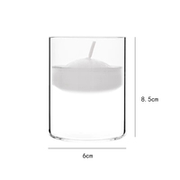 Bougie de cire de paraffine d'eau flottante de haute qualité 3 pouces pour les décorations de Noël en gros fleur motif bougie votive mariages