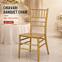 Chaise de mariage Chiavari Ergonovapro en fer pour banquets, événements, hôtels, salles à manger, réceptions, coussin doré, argenté, blanc, OEM, extérieur