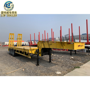 Nouveau 3 essieux transporter 60 tonnes 70 tonnes 100 tonnes machines de construction équipement lourd lowboy lowbed semi camion <span class=keywords><strong>remorque</strong></span> à vendre - Product Image 3