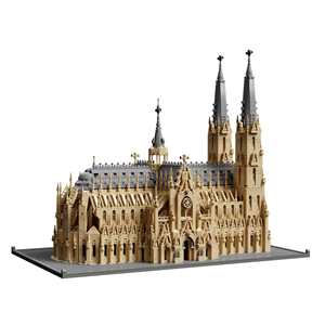 BOGAOBANG B6300B 6028PCS Ensemble <span class=keywords><strong>de</strong></span> blocs <span class=keywords><strong>de</strong></span> <span class=keywords><strong>construction</strong></span> Cours <span class=keywords><strong>de</strong></span> l'Église <span class=keywords><strong>de</strong></span> Cologne Modèle MOC Jouet technique en plastique Cadeau <span class=keywords><strong>de</strong></span> festival - Product Image 2