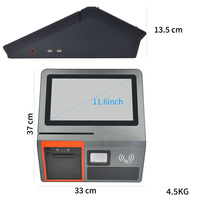 Terminal Android JSJ25 de 11.6 Pulgadas con Pantalla Táctil NFC, Mini Terminal de Escritorio Personalizado Todo en Uno para Restaurantes con Impresora