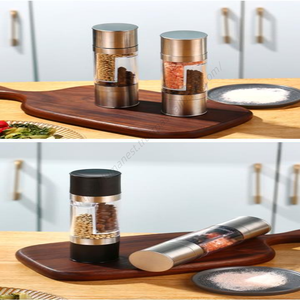 Moulin à poivre manuel double tête SYH1355 2-en-1 en métal réglable pour herbes et épices (sel et autres) - Vente en gros - Product Image 3