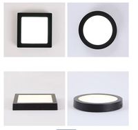 Panneau lumineux Led mince pour plafond Commercial Smd, montage en Surface, carré rond carré 6w 12w 18w 24w 110V /220V