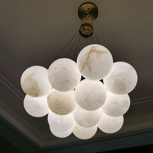 モダンなアラバスタードロップライトカフェレストラン室内装飾ライト銅アラバスターランプ - Product Image 4