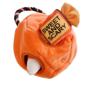 ¡Truco o trato! Juguete masticable de peluche para perros de Halloween, juguete interactivo para perros de calabaza - Product Image 2