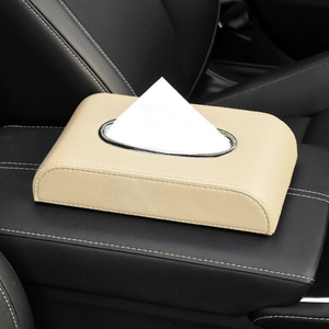 Boîte à mouchoirs créative en <span class=keywords><strong>cuir</strong></span> pour voiture Console centrale Accoudoir Sac à serviettes Sac de siège pour hommes et femmes - Product Image 1