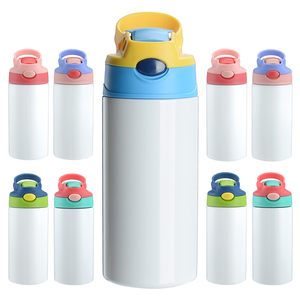 Bouteille pour enfants 12 oz en acier inoxydable vierge à <span class=keywords><strong>sublimation</strong></span>, isolée à double paroi, avec bouchon à bec verseur - Product Image 1